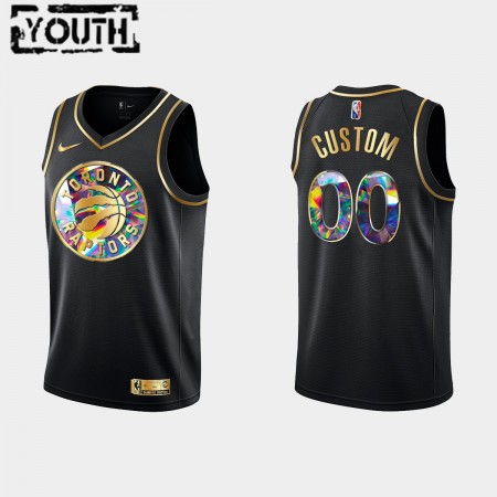 Dres Toronto Raptors  Prilagođeni Nike 2021-22 Crno Golden Edition 75th Anniversary Diamond Swingman - Dječji